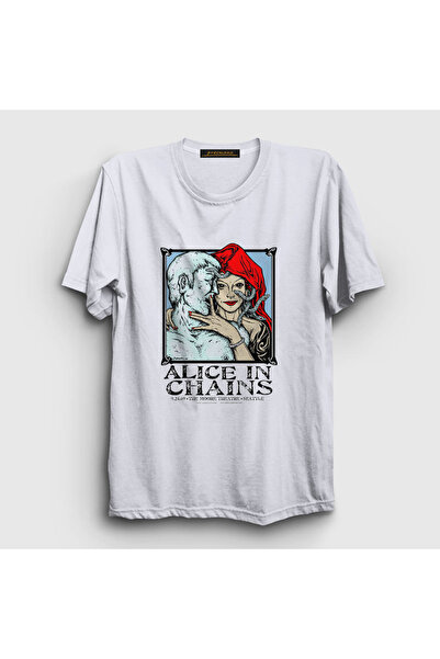 Presmono Unisex White Medusa Alice In Chains T-shirt 7756tt