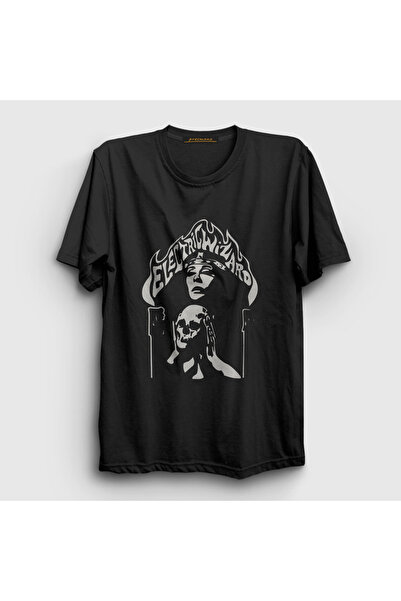 Presmono Unisex crni poster Električni čarobnjak T-shirt 555628tt