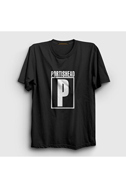 Presmono Unisex crni logo muzika Portishead T-shirt 510900tt