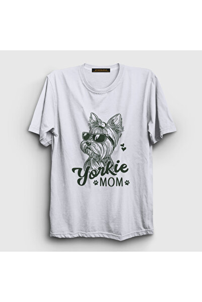 Presmono Unisex White Yorkie Mom Mama Yorkshire Terrier T-Shirt 556643Tt