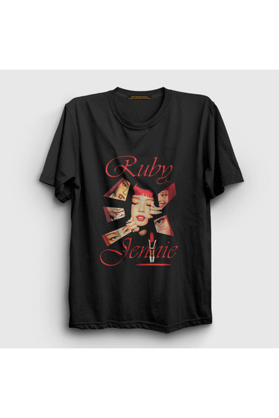 Presmono Unisex Black Ruby Jennie K Pop Blackpink T-Shirt 587658Tt