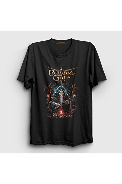Presmono Unisex Black Cover Game Baldur's Gate T-Shirt 496600Tt