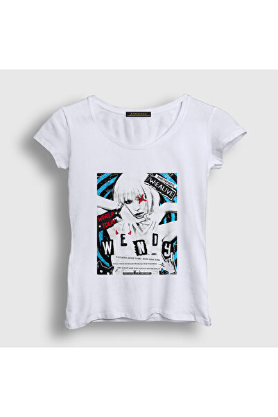 Presmono Women's White Tour Wendy Red Velvet T-Shirt 605323Tt