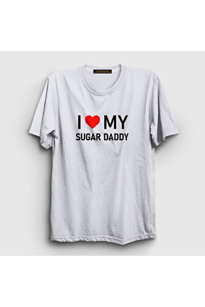 Presmono Унисекс бела мајица са T-shirt „ Волим свог шећерног тату“ 427758tt