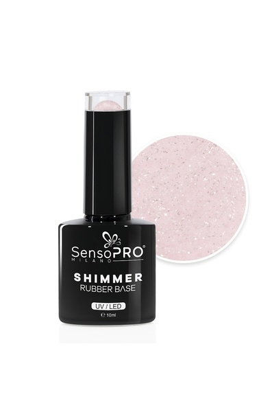 SensoPRO Milano Βάση από καουτσούκ Shimmer - #33 Beige Glow, 10ml
