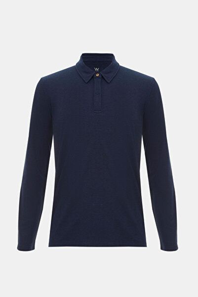 W Collection İNDİGO POLO YAKA SWEATSHIRT