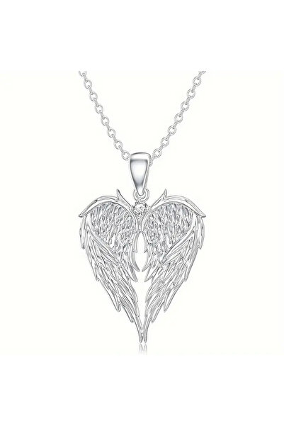 Choice silver Crystal Angel Wings Heart Pendant Necklaces For Women Jewelry C...