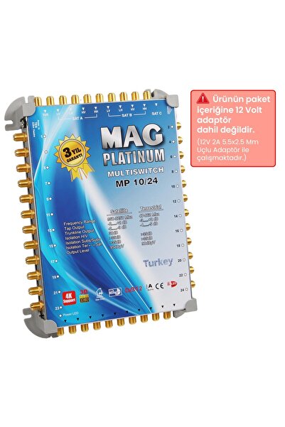 MAG Platinum MP 10/24 Multiswitch - 10 Giriş 24 Çıkışlı Merkezi Uydu Santrali...