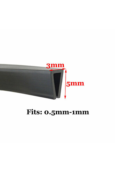 Choice 0.5-1mm 1 Meter U Channel Door Sealing Strip,Edge Protector, Weather S...
