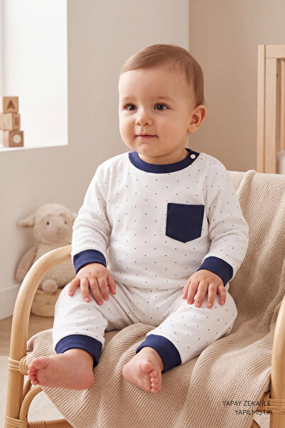 VAUVA Kız Erkek Pijama Baskılı Cep Detaylı Uzun Kollu Pijama Takımı