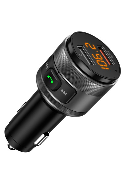 Lagato FM Modulator C01, Bluetooth 5.4, FM Transmitter with Charging, 2 x USB...
