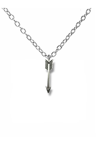 Herşey Nota Arrow Figured Necklace – Zamak Plated Unisex Accessory with 60 cm...