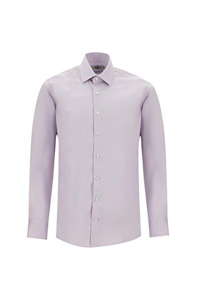 Kiğılı Cămașă clasică din bumbac din satin, cu mânecă lungă, slim fit