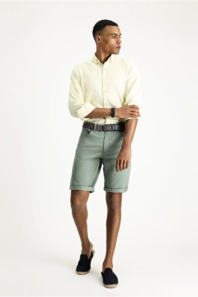 Kiğılı Regular Fit Standard Cut Cotton Bermuda Shorts