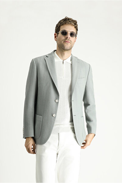 Kiğılı 7 Drop slim fit Dar croială Jachetă sport cu model