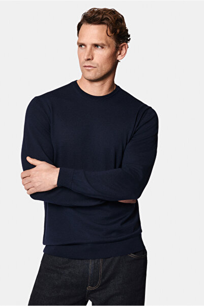 Abdullah Kiğılı Crew Neck Regular Fit Wool Knitwear Sweater