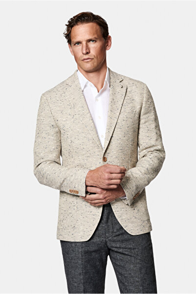Abdullah Kiğılı 7 Drop Slim Fit Slim Fit Mono Collar Linen Blended Patterned ...