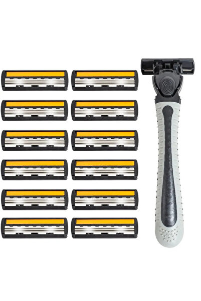 Choice grey Men's Stainless Steel Shaver with Three Layer Blade Reusable Impo...