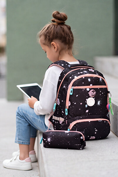 Liarca 1385 3-Piece Orthopedic Multi-Eye Waterproof Children's School Backpac...