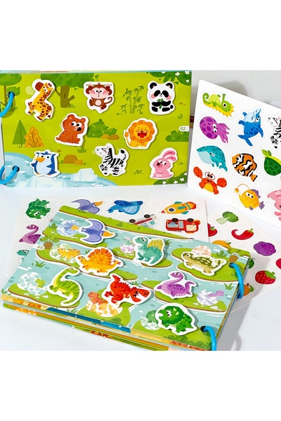 Choice Busy Book Dinosaur Fruit-Themed Busybook Quiet Book, with 5 Major Them...