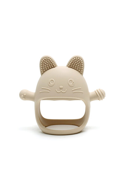 Choice Light Yellow Baby Teething Mittens - Food-Grade Silicone Glove Chew To...