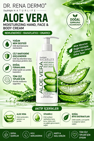 Naturlife Aloe Vera Hand Face and Body Care Cream