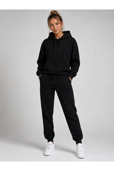 LUMSHİNE Thick Cotton Oversize Basic Tracksuit Set