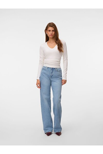 Vero Moda Weit geschnitten VMTESSA Hohe Taille Weiter Beinschnitt Jeans