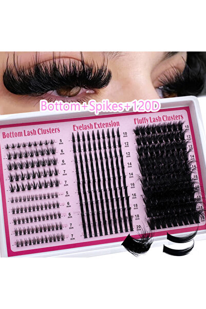 choice2 MIX ZH28 lowerSpikes100D 4 IN 1 Lash Clusters 200D-60D Long 6-20mm La...