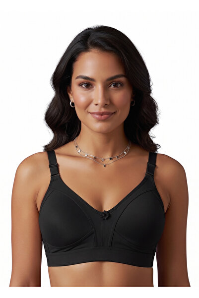 Ebru Wide Elastic Combed Cotton Wire-Free Bra