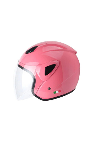 Sway SW 700 Pink Yarım Kask (FS-733) Şeffaf Vizör