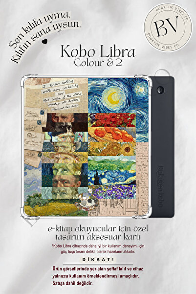 BookTok Vibes Co. Van Gogh Temalı Artsy Insert - Kindle ve Kobo E-Kitap Okuyu...