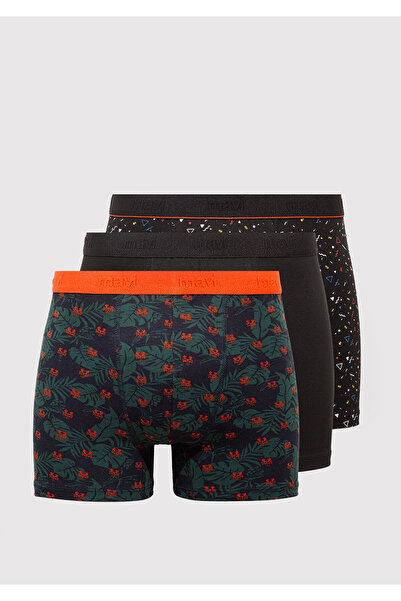 Mavi 3lü Baskılı Boxer 0911421-33648