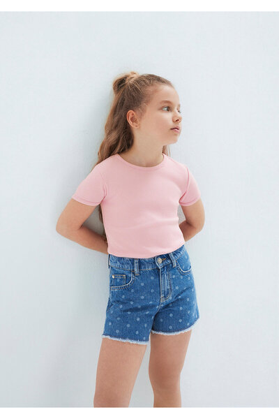 Mavi material reiat Tricou roz basic Fitted / mulat croială 7610260-86953