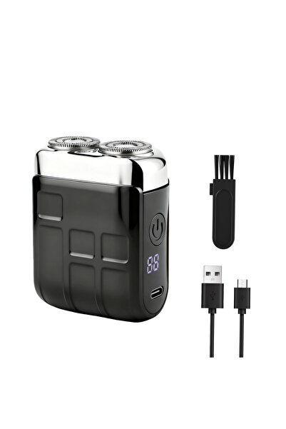 Choice black Electric Shaver for Men Dual-Head Blade Electric Razor Rechargea...