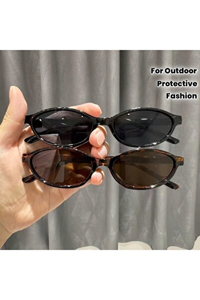 Choice 2pcs bbt 2pcs Women's Vintage Small Oval Sunglasses, UV Protection, Id...