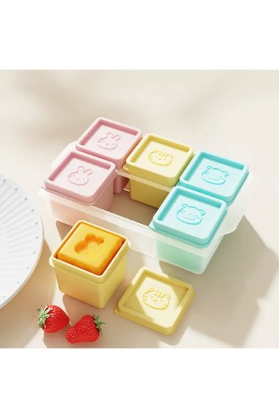 Choice Color 1 Pack of 6 Silicone Food Storage Containers (with Lids), Reusab...