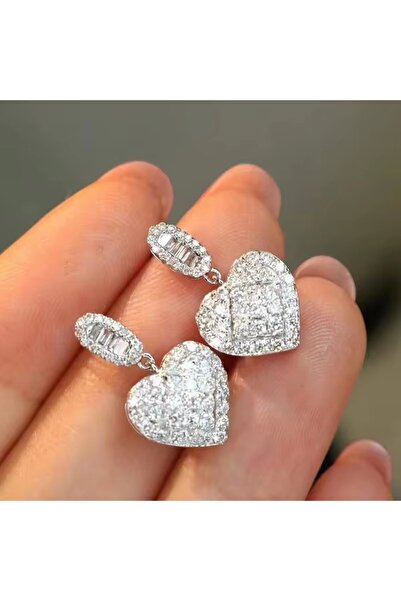 Choice E4088 Huitan Sparkling Heart Drop Earrings for Women Luxury Noble Wedd...