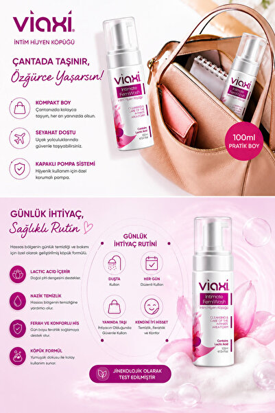 Viaxi Intimate FemiWash 100 ml Özel Kokulu Genital Hjyen Köpüğü