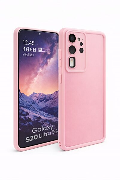 Vissona Samsung Galaxy S20 ULTRA Kılıf – Kamera Çıkıntılı – Mat Silikon Telef...
