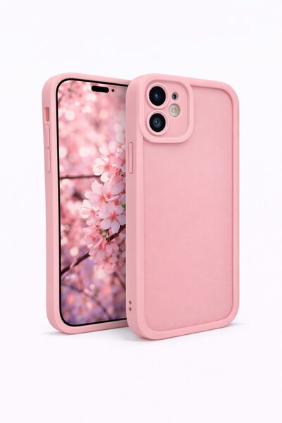 Vissona iPhone 12 Kılıf – Kamera Çıkıntılı – Mat Silikon Telefon Kılıfı