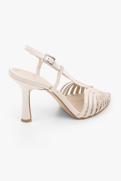 Shoeberry Women's Gloria Ten Satin Heeled Shoes