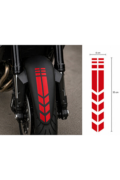 AlpiLeo Motosiklet Ön Çamurluk Sticker 6x35 cm Renk Seçenekli Motor Aksesuar ...