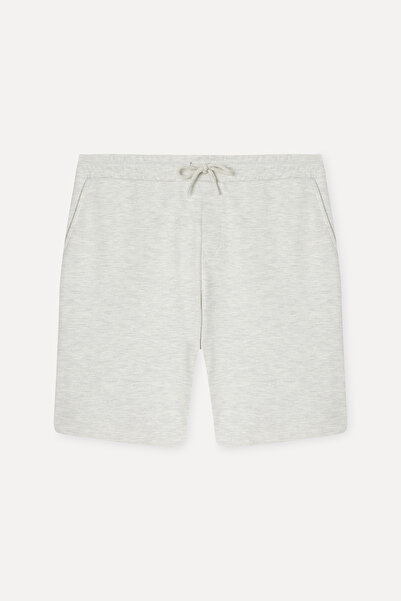 Mudo Men's Gray Comfort Fit Tie-Waist Shorts