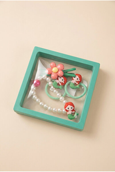 Katia&Bony Σετ κοριτσίστικες αγκράφες σε πράσινο πλαστικό κουτί