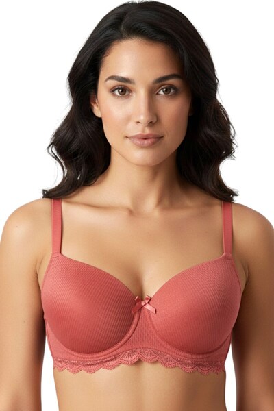 hadiora حمالة صدر نسائية من نوع Rose Dry ذات أربطة سفلية من الدانتيل بدون دعم