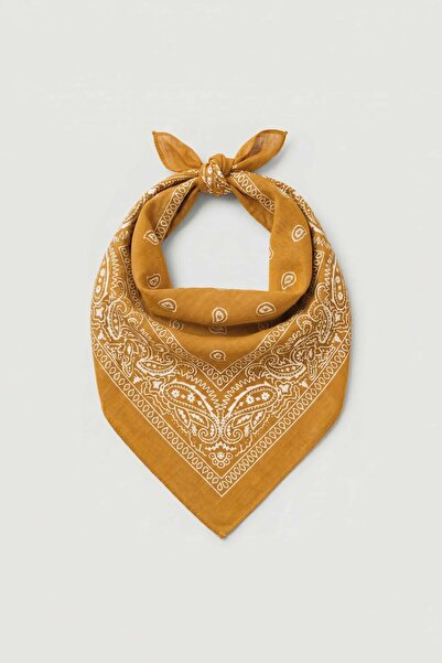 ablukaonline Unisex Μπαντάνα με έθνικ σχέδια σε κίτρινο χρώμα