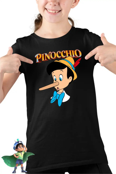 OEM Tricou Copii Fete Pinocchio Nas Lung