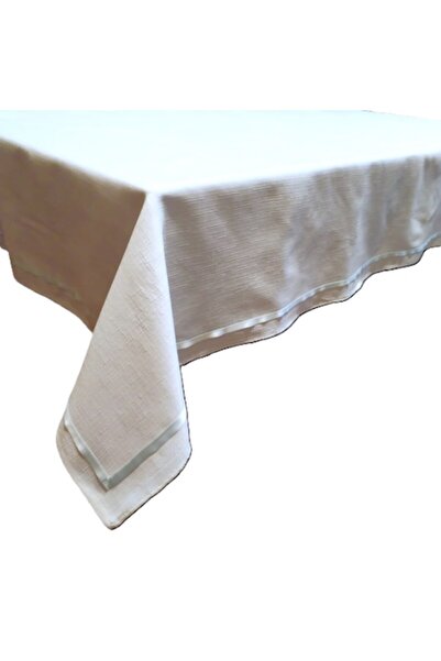 Casa Bucuriei Tablecloth, 140 x 230 cm, Casa Bucuriei, Monaco model, white/si...