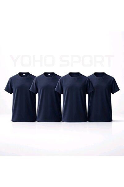 YOHO SPORT Unisex osnovna majica sa okruglim izrezom, 100% pamuk, mekana teks...